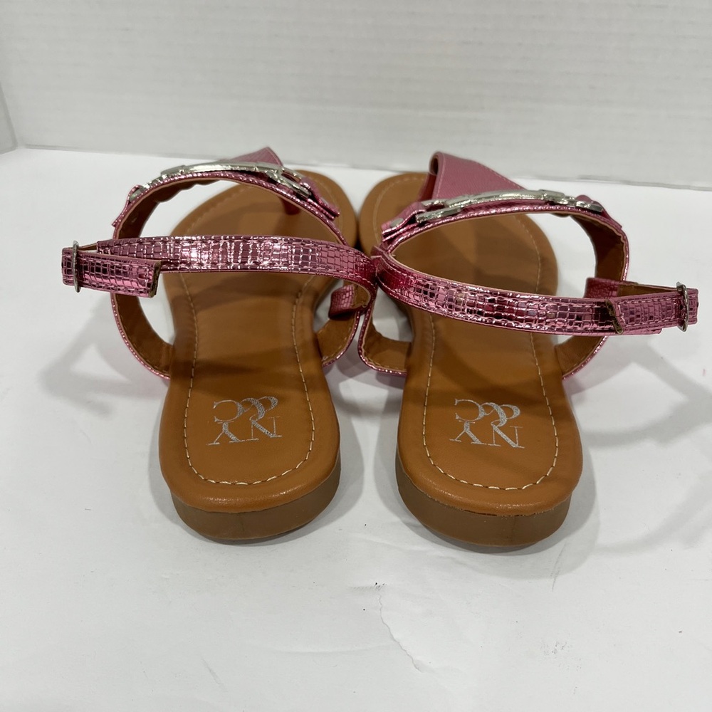 New York & Company Womens Angelica Flat Sandals. 6M. Pink - Picture 4 of 8